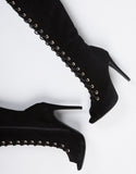 Lace-Up Thigh High Boots